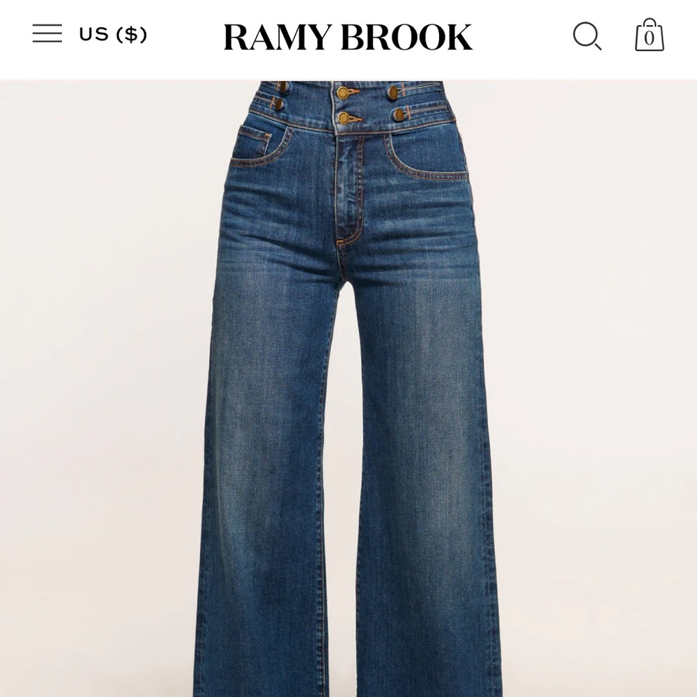 Ramy Brook Dark Blue Flare Jeans